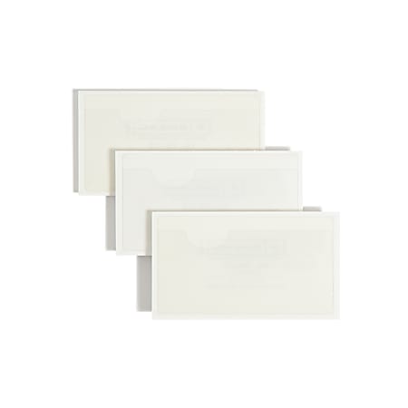 Smead&reg; Self-Adhesive Poly Pockets, 3" x 4-1/16", Clear, Business Card Size, Box Of 100