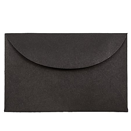 JAM Paper® Booklet Mini Envelopes, #3 Drug, Gummed Seal, 30% Recycled, Black, Pack Of 25