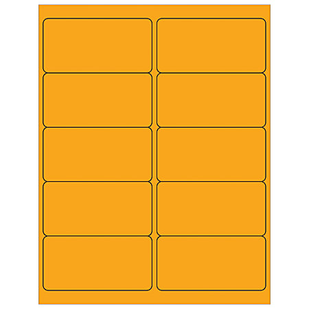Office Depot® Brand Labels, LL178OR, Rectangle, 4
