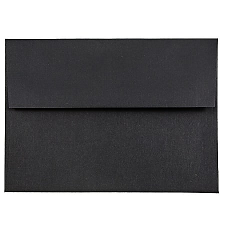 JAM Paper® Booklet Invitation Envelopes, A6, Gummed Seal, 30% Recycled, Black, Pack Of 25