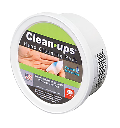 Lee Clean-Ups® Hand Cleaning Pads, Pack Of 60
