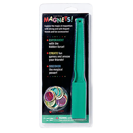 Dowling Magnets Magnetic Wand And Magnetic Counting Chips, 7/8"H x 4 1/8"W x 9 5/8"D, Assorted Colors