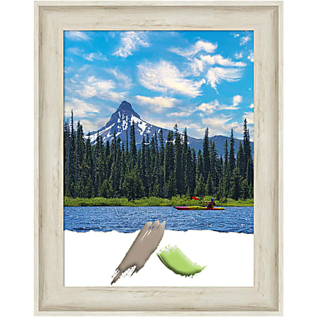 Amanti Art Picture Frame, 23" x 29", Matted For 18" x 24", Regal Birch Cream