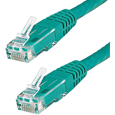 StarTech.com 20ft CAT6 Ethernet Cable - Green Molded Gigabit CAT 6 Wire - 100W PoE RJ45 UTP 650MHz - Category 6 Network Patch Cord UL/TIA