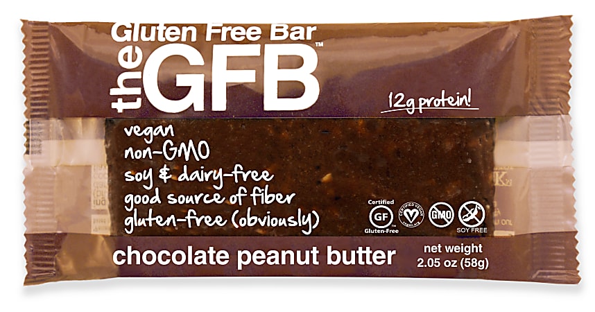 GFB- The Gluten-Free Bar, Chocolate Peanut Butter, 2.05 Oz, Pack Of 12