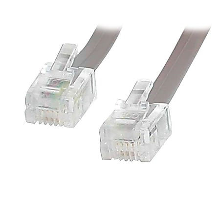 StarTech.com 25 ft RJ11 Telephone Modem Cable - Phone cable - RJ-11 (M) - RJ-11 (M) - 25ft - Phone cable - RJ-11 (M) to RJ-11 (M) - 25 ft - for P/N: 110VDSLEX2GB, 110VDSLEXT2, 110VDSLEXTEU, 110VDSLEXTGB, USB56KEM3, USB56KEMH2