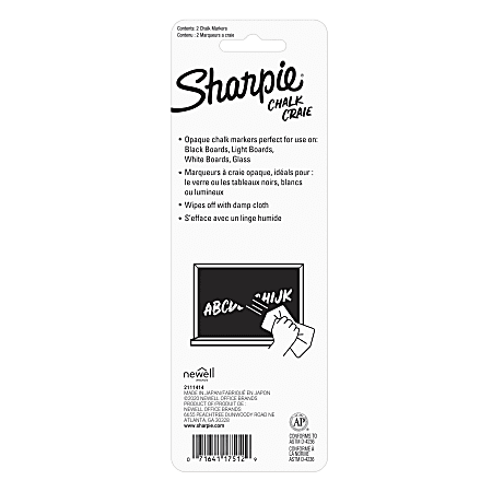 Sharpie Wet Erase Chalk Markers Medium Point Assorted Colors Pack Of 5  Markers - Office Depot