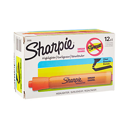 Sharpie Accent Highlighters Fluorescent Orange Pack Of 12 Office