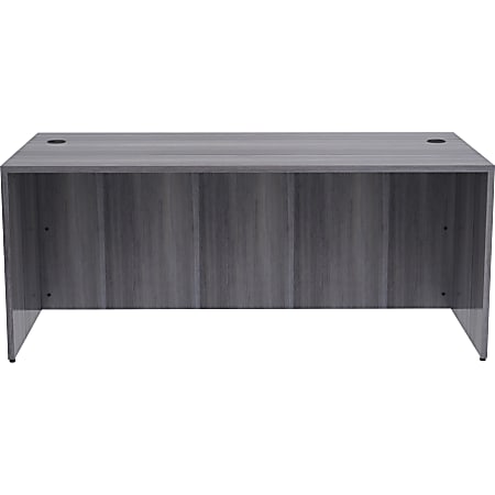 Lorell® 71"W Computer Desk, Weathered Charcoal