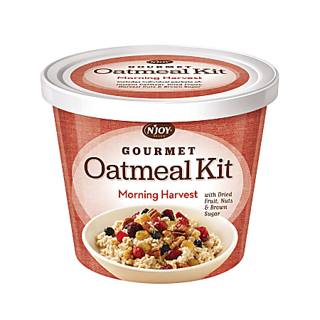 N' Joy® Oatmeal With Gourmet Toppings, Morning Harvest, 27.36 Oz, Pack Of 8