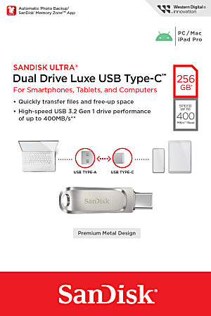 SanDisk 256GB Ultra Dual Drive Go USB Type-C Flash Drive, Mint Green -  SDDDC3-256G-G46G