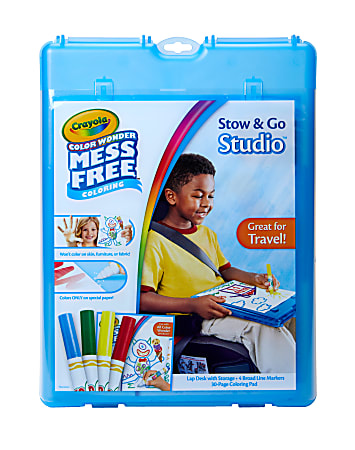 Crayola Color Wonder Stow Go Studio Coloring Kit Assorted Colors - Office  Depot