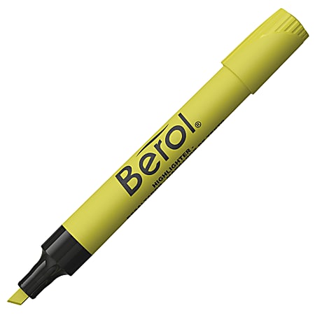 Faber Castell Berol by Eberhard Faber 4009 Highlighters, Fluorescent Yellow, Box Of 12