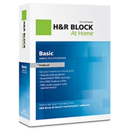 H&R Block At Home Basic Fed + Efile 2012, Mac, Download Version