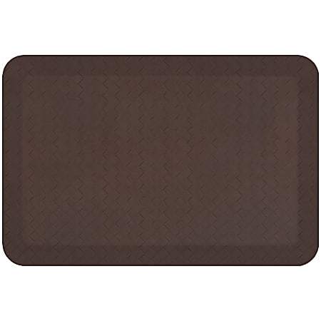 GelPro Designer Comfort Polyurethane Anti-Fatigue Mat For Hard Floors, 20” x 30”, Basketweave Truffle