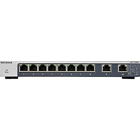 Netgear GS110MX Ethernet Switch - 8 Ports - 2 Layer Supported - Twisted Pair - Rack-mountable, Wall Mountable, Desktop - Lifetime Limited Warranty
