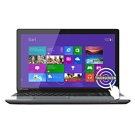 Toshiba Satellite® S55t-A5389 Laptop Computer With 15.6" Touch-Screen Display & Intel® Core™ i7 Processor, Silver