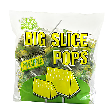 Big Slice Pops, 1-Lb Bag, Pineapple, Bag Of 48