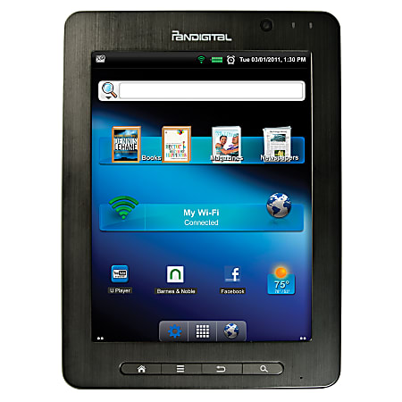 Pandigital® SuperNova Media Tablet, 8" Screen, 4GB Storage, Android 2.3 Gingerbread