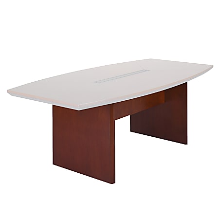 Mayline® Group Corsica Conference Table Base, For 72" x 36" Boat-Shaped Table Top, Mahogany