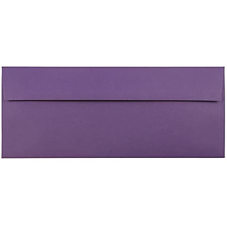JAM PAPER #10 Business Premium Envelopes with Peel and Seal Closure, 4 1/8 x 9 1/2, Dark Purple, 25/Pack