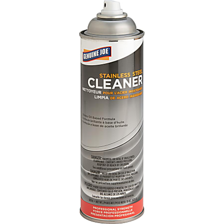 Genuine Joe Stainless Steel Cleaner - For Multipurpose - 15 fl oz (0.5 quart)Can - 12 / Carton - Luster - Multi