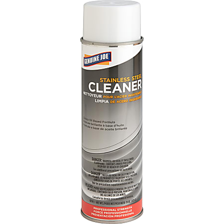 Genuine Joe Stainless Steel Cleaner - For Multipurpose - 15 fl oz (0.5 quart)Can - 12 / Carton - Luster - Multi
