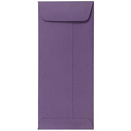 JAM Paper® #10 Policy Envelopes, Gummed Seal, Dark Purple, Pack Of 25