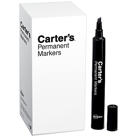 Avery Carters Permanent Markers Chisel Tip Large Desk Style ...
