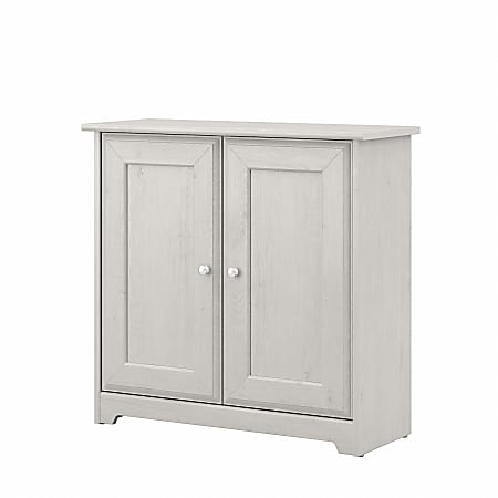 Bush Furniture Cabot Small Storage Cabinet With Doors, Linen White Oak, Standard Delivery