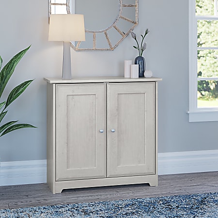 Bush Cabot Small Entryway Cabinet with Doors in White