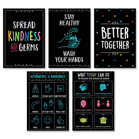 Creative Teaching Press® Staying Healthy Inspire U Posters, 19" x 13-3/8", Pack Of 5 Posters