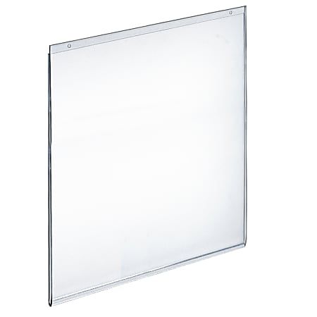Azar Displays Wall-Mount U-Frame Acrylic Sign Holders, 22" x 17", Clear, Pack Of 10