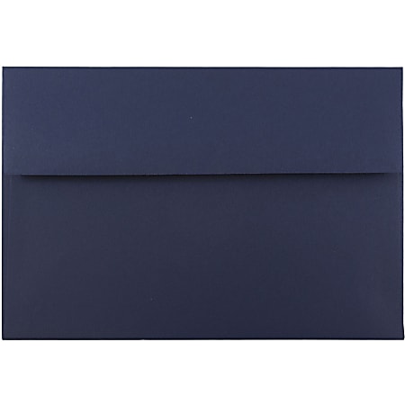 JAM Paper® Booklet Invitation Envelopes, A8, Gummed Seal, Navy Blue, Pack Of 25