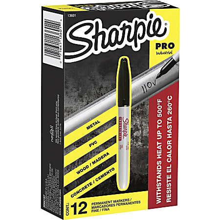  SHARPIE Extreme Permanent Markers, Fine Point, Black, 4 Count  : Office Products
