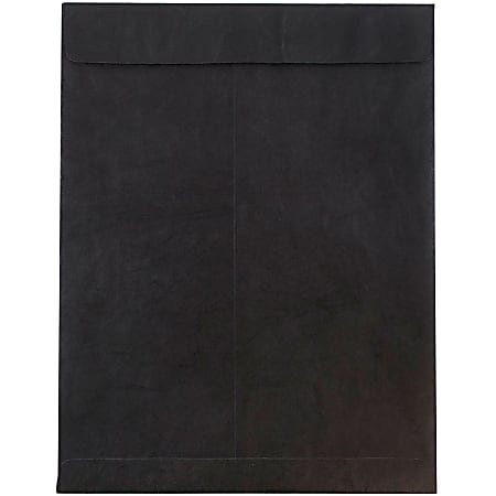 JAM Paper® Tyvek® Open-End 10" x 13" Catalog Envelopes, Self-Adhesive, Black, Pack Of 25