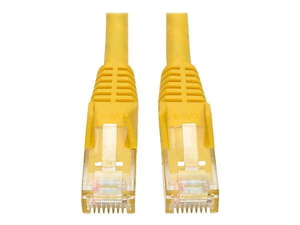 Tripp Lite Cat6 Gigabit Snagless Molded Patch Cable, 15', Yellow