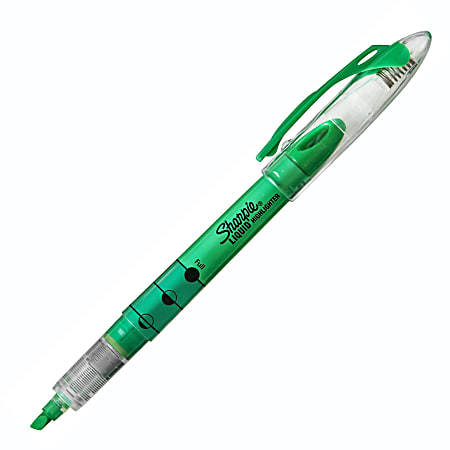 Sharpie Accent Highlighters Fluorescent Green Pack Of 12 - Office Depot