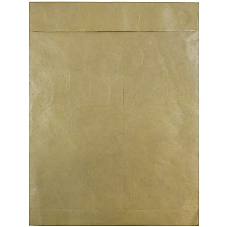 JAM Paper® Tyvek® Open-End 10" x 13" Catalog Envelopes, Self-Adhesive, Gold, Pack Of 25
