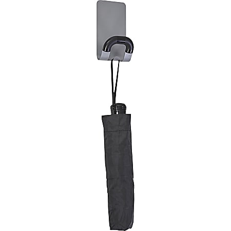 Alba Magnetic Coat Hook - 11.02 lb (5 kg) Capacity - for Coat, Metal, Cabinet, Door, Clothes, Umbrella, Key, Accessories - Acrylonitrile Butadiene Styrene (ABS) - Gray - 24 Carton