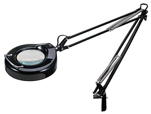 Victory Light 5-Diopter Lens Magnifier Lamp, 44"H, Black