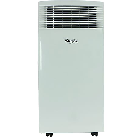 Whirlpool Single-Exhaust Portable Air Conditioner With Remote, 8,000 BTU, 27 5/8"H x 13 13/16"W x 13"D, White
