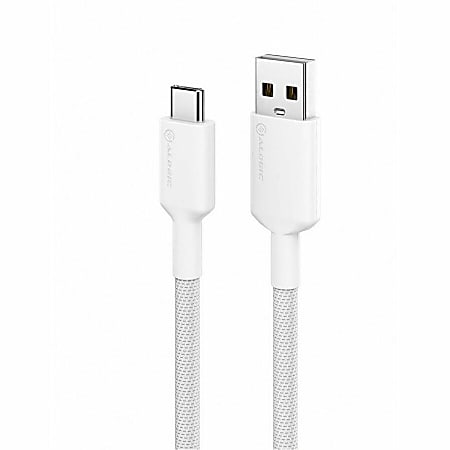 ALOGIC Elements PRO USB-C to USB-A Cable - Male to Male - 1m - USB 2.0 - 3A - 480Mbps - White - 3.28 ft USB/USB-C Data Transfer Cable  - ELPCA201WH