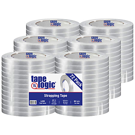 Tape Logic® 1550 Strapping Tape, 3" Core, 0.5" x 60 Yd., Clear, Case Of 72