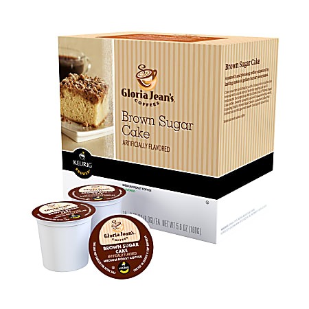 Gloria Jeans Brown Sugar Cake K Cup 4 Oz Pack Of 18 Office Depot