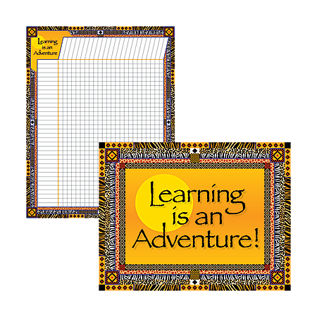 Barker Creek® Chart Set, Learning Is An Adventure, 17" x 22", Grades Pre-K+, Pack Of 2