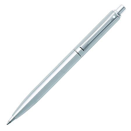 Sheaffer® Sentinel® Ballpoint Pen, Medium Point, 1.0 mm, Brushed Chrome Barrel, Black Ink