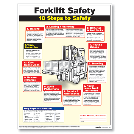 ComplyRight™ Forklift Safety Poster, English, 18" x 24"