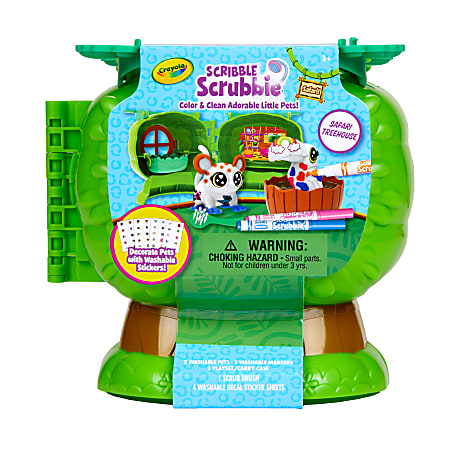 Crayola Scribble Scrubbie Pets Safari Treehouse Set Assorted Colors -  Office Depot