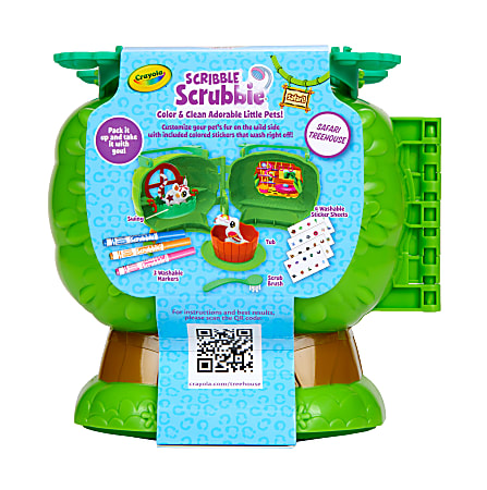 Crayola Scribble Scrubbie Safari Animals, Color & Wash 1ct, Gifts